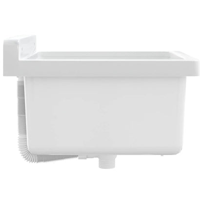 Sink Washbasin for Wall Mounting White 40x40x24 cm Resin