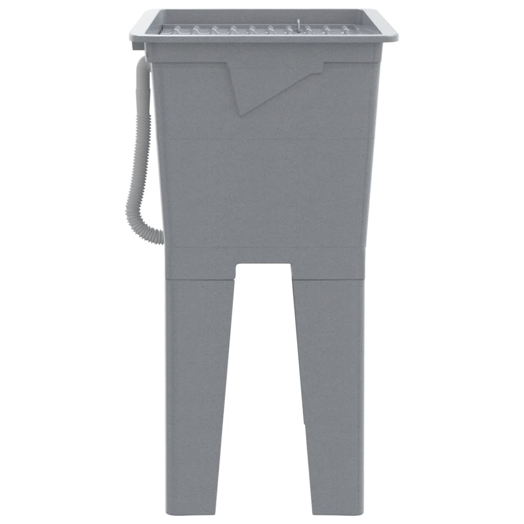 Laundry Tub Grey 59x41x75 cm Resin