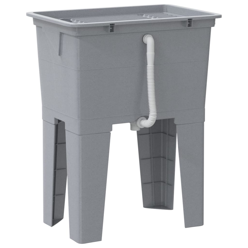 Laundry Tub Grey 59x41x75 cm Resin