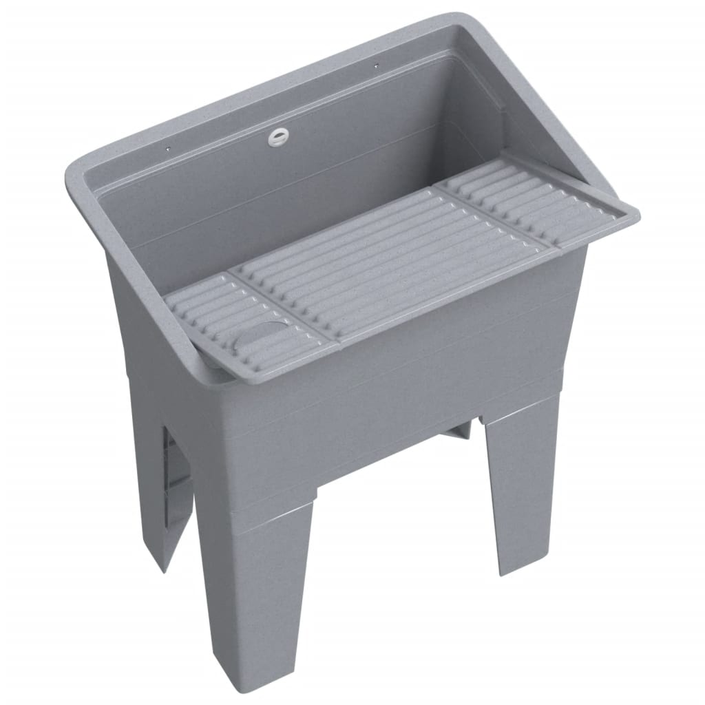 Laundry Tub Grey 59x41x75 cm Resin