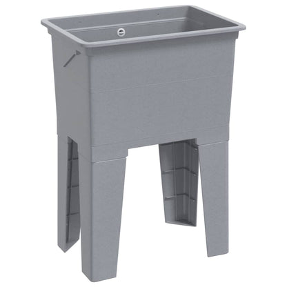 Laundry Tub Grey 59x41x75 cm Resin