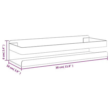 Shower Shelf Matt Black 30x10x6 cm Brushed 304 Stainless Steel