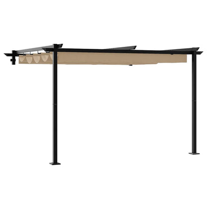 Wall Mounted Gazebo Taupe Steel