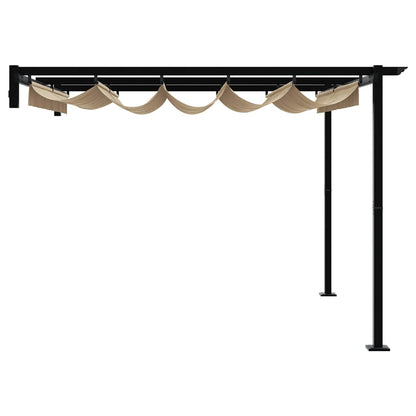 Wall Mounted Gazebo Taupe Steel