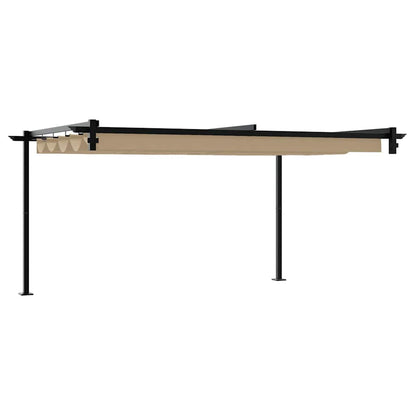 Wall Mounted Gazebo Taupe Steel