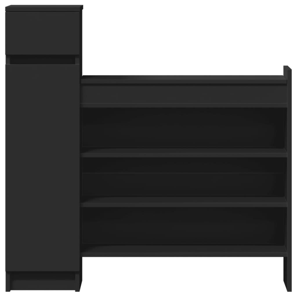 Shoe Cabinet Black 100.5x28x100 cm Engineered Wood