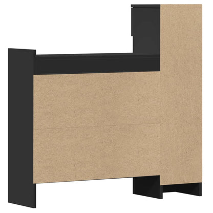 Shoe Cabinet Black 100.5x28x100 cm Engineered Wood