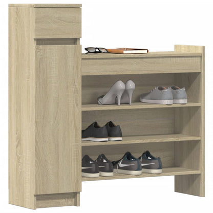 Shoe Cabinet Sonoma Oak 100.5x28x100 cm Engineered Wood