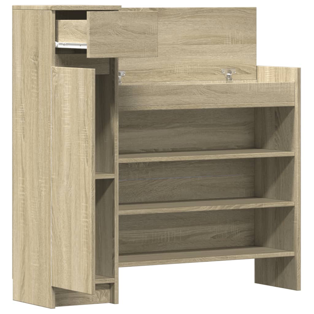 Shoe Cabinet Sonoma Oak 100.5x28x100 cm Engineered Wood