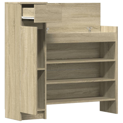 Shoe Cabinet Sonoma Oak 100.5x28x100 cm Engineered Wood