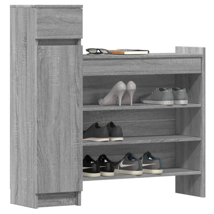 Shoe Cabinet Grey Sonoma 100.5x28x100 cm Engineered Wood