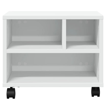 Printer Stand with Wheels White 41x32x34,5 cm