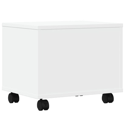 Printer Stand with Wheels White 41x32x34,5 cm