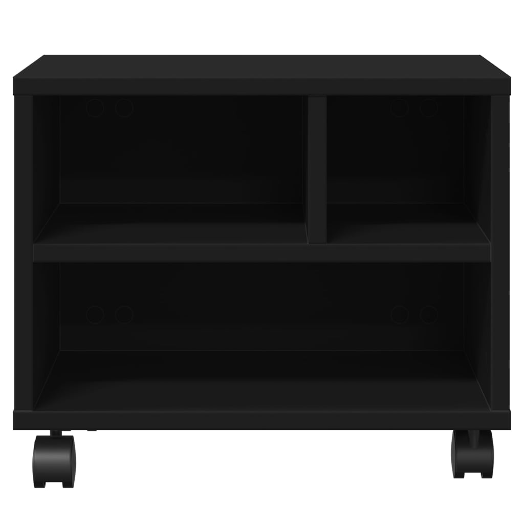 Printer Stand with Wheels Black 41x32x34,5 cm