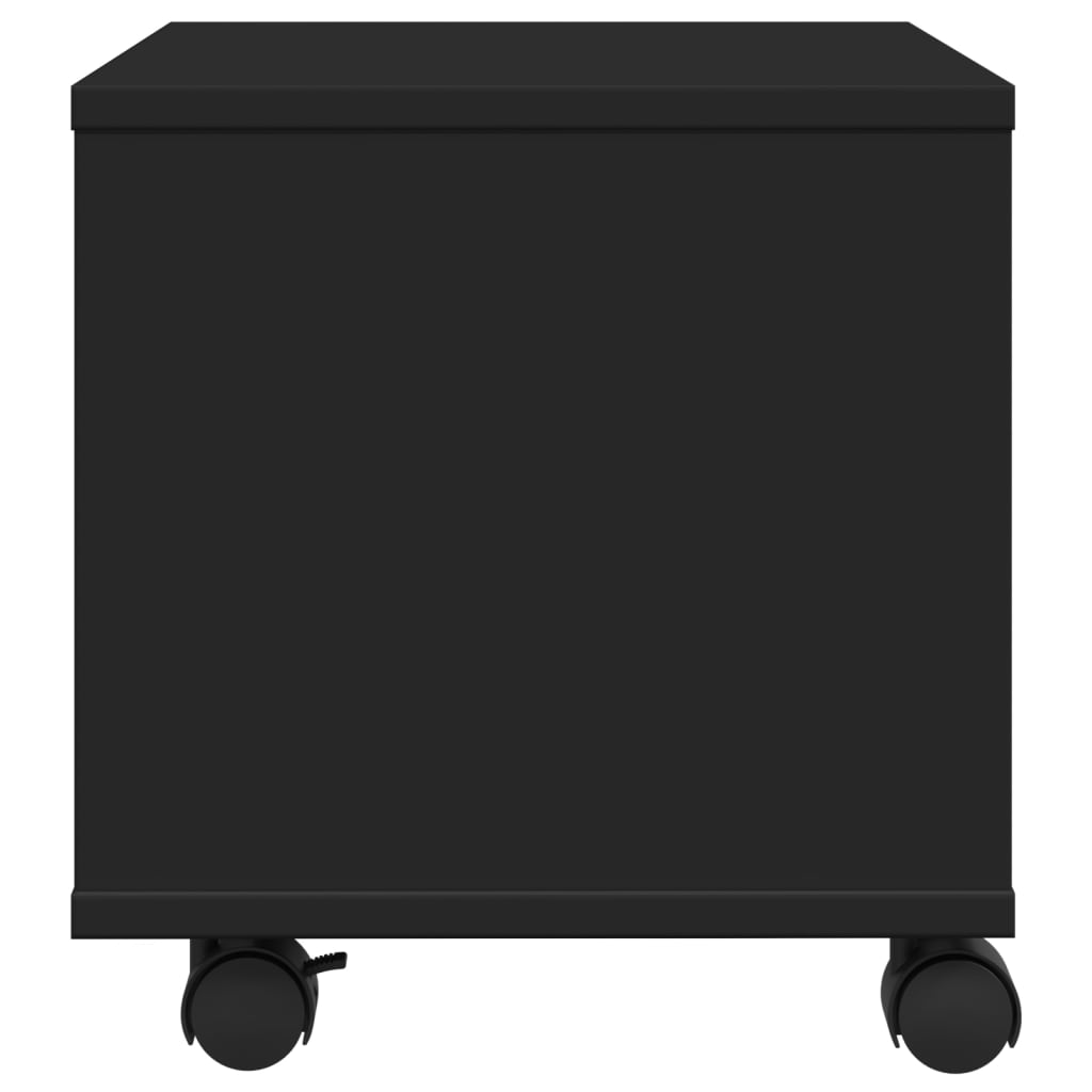 Printer Stand with Wheels Black 41x32x34,5 cm
