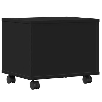 Printer Stand with Wheels Black 41x32x34,5 cm