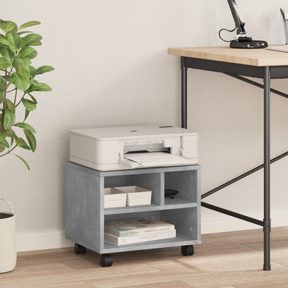 Printer Stand with Wheels Concrete Grey 41x32x34,5 cm