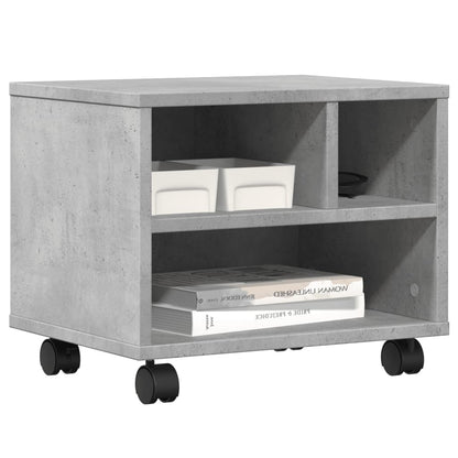 Printer Stand with Wheels Concrete Grey 41x32x34,5 cm