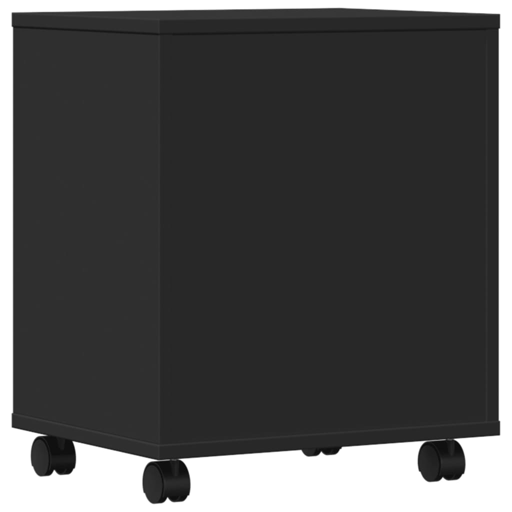 Printer Stand with Wheels Black 41x32x48 cm
