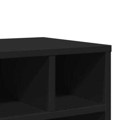 Printer Stand with Wheels Black 41x32x48 cm