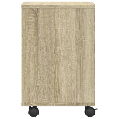 Printer Stand with Wheels Sonoma Oak 41x32x48 cm