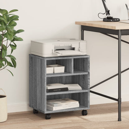 Printer Stand with Wheels Grey Sonoma 41x32x48 cm