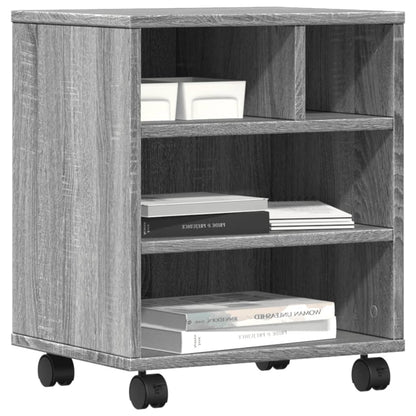 Printer Stand with Wheels Grey Sonoma 41x32x48 cm