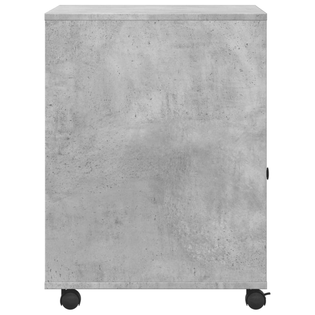 Printer Stand with Wheels Concrete Grey 60x50x67 cm
