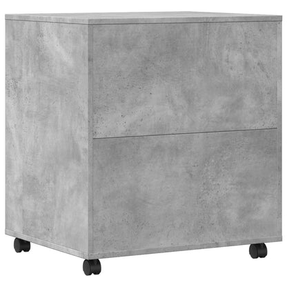 Printer Stand with Wheels Concrete Grey 60x50x67 cm