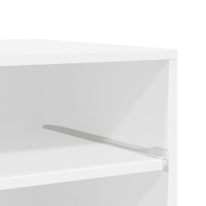 Printer Stand with Wheels White 60x48x74 cm