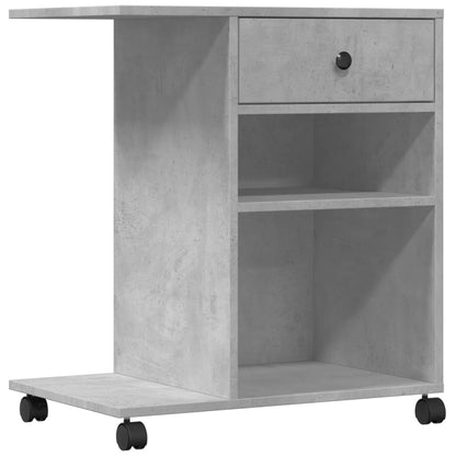 Printer Stand with Wheels Concrete Grey 60x40x68.5 cm