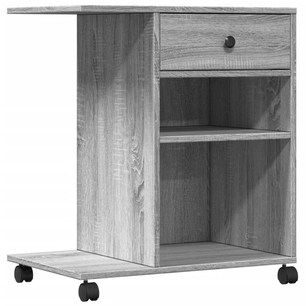 Printer Stand with Wheels Grey Sonoma 60x40x68.5 cm