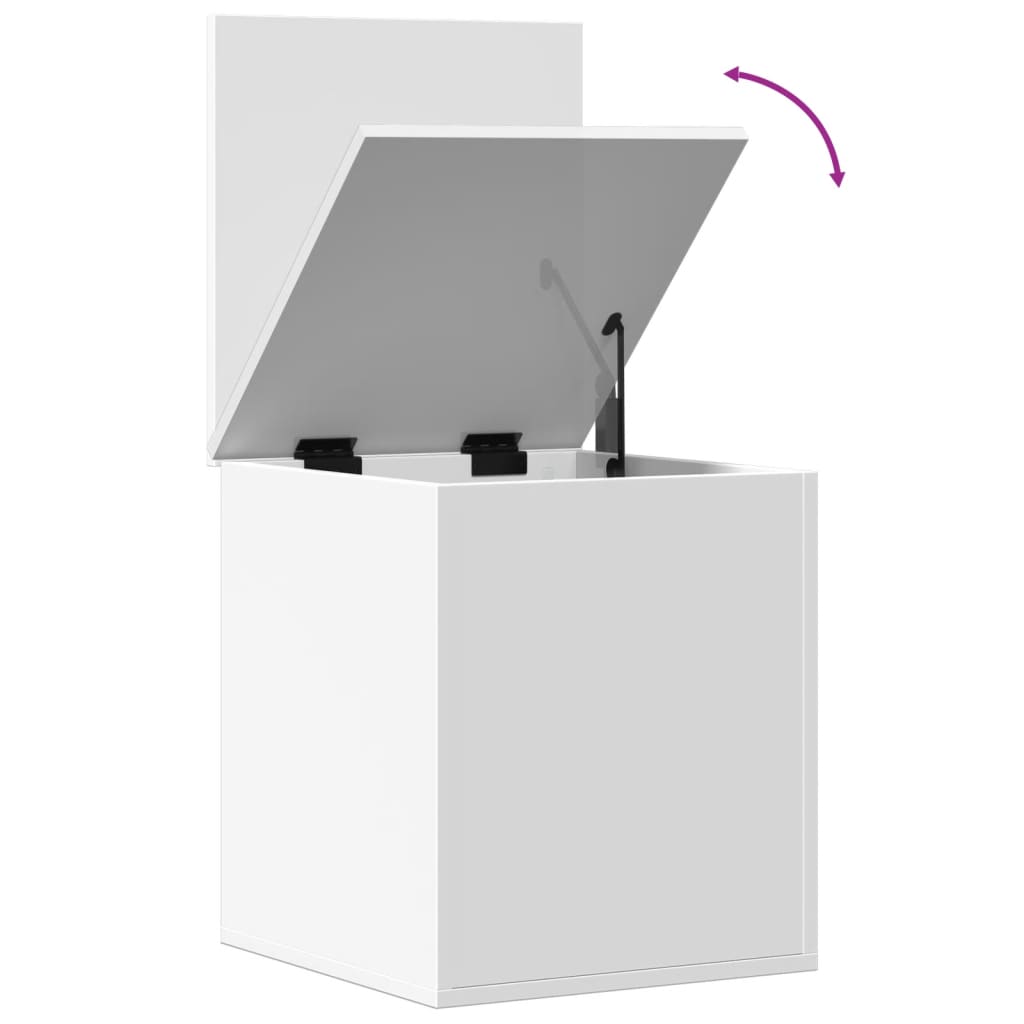 Storage Box White 40x42x46 cm Engineered Wood