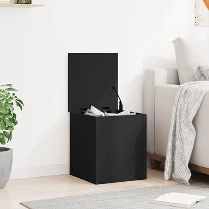 Storage Box Black 40x42x46 cm Engineered Wood