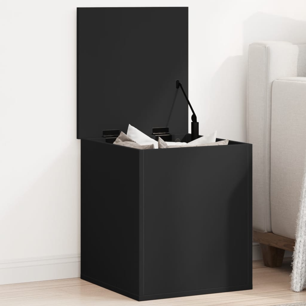 Storage Box Black 40x42x46 cm Engineered Wood