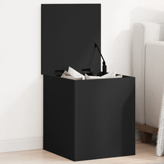 Storage Box Black 40x42x46 cm Engineered Wood
