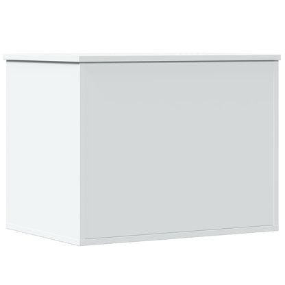 Storage Box White 60x42x46 cm Engineered Wood