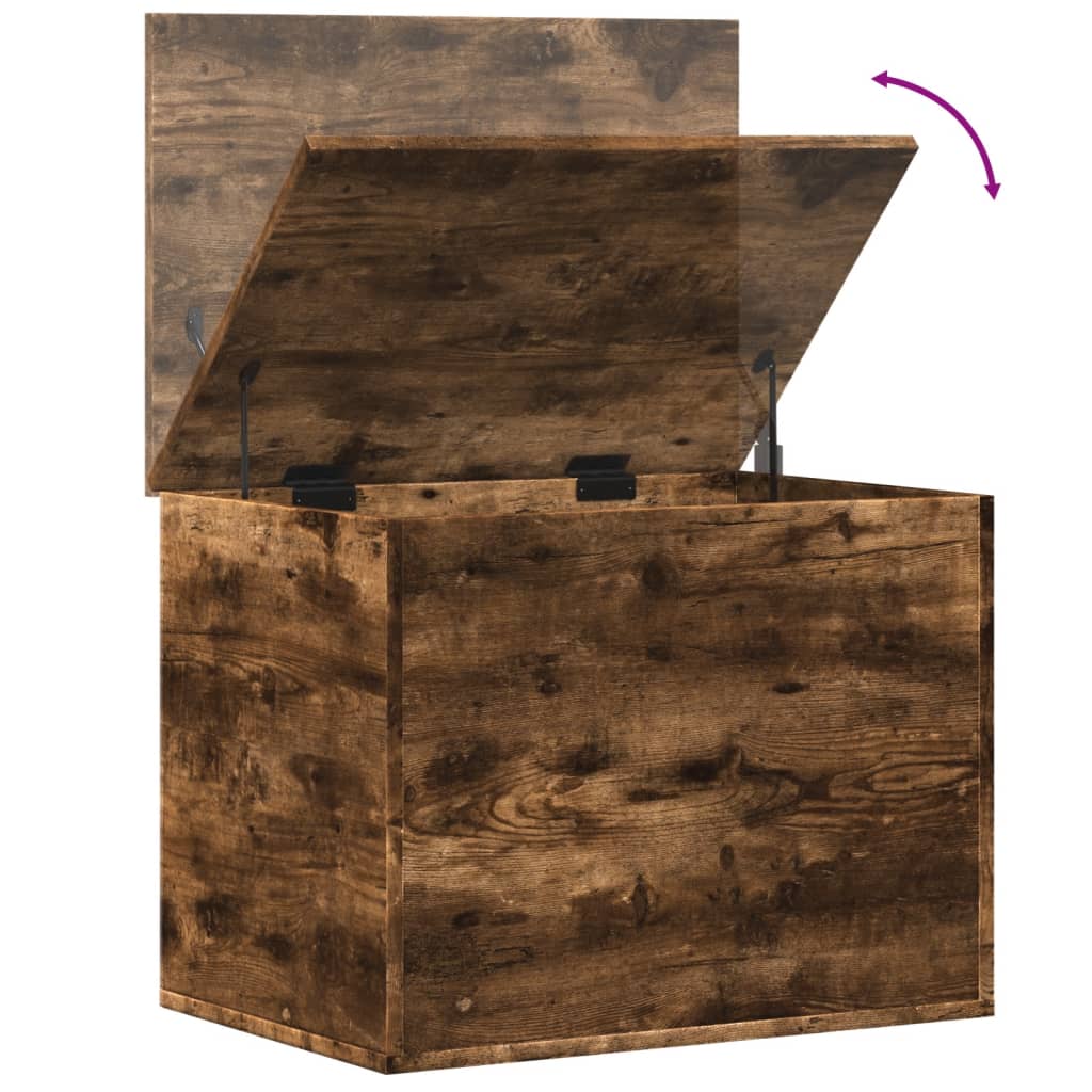 Storage Box Smoked Oak 60x42x46 cm Engineered Wood