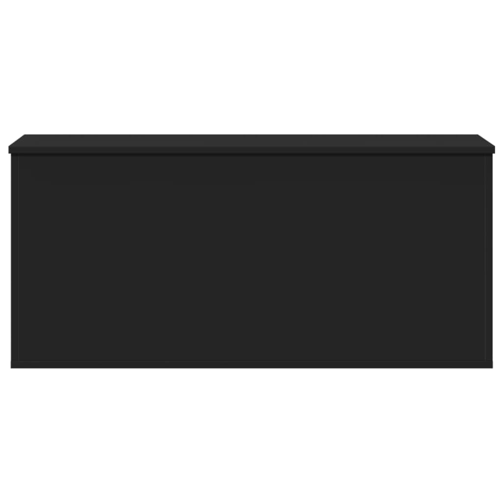 Storage Box Black 100x42x46 cm Engineered Wood