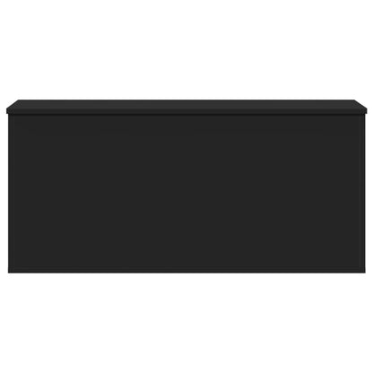 Storage Box Black 100x42x46 cm Engineered Wood