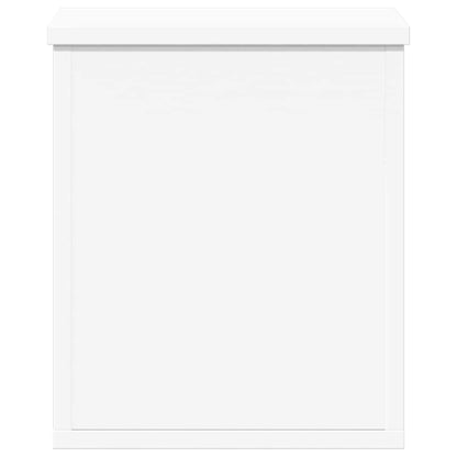 Storage Box White 30x35x35 cm Engineered Wood