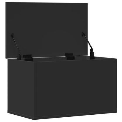Storage Box Black 60x35x35 cm Engineered Wood