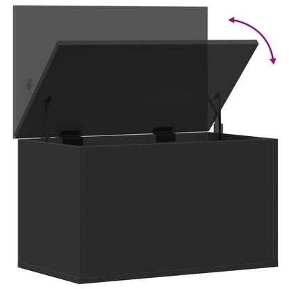 Storage Box Black 60x35x35 cm Engineered Wood