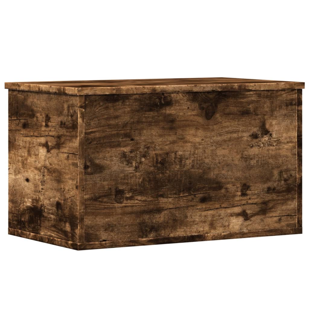 Storage Box Smoked Oak 60x35x35 cm Engineered Wood