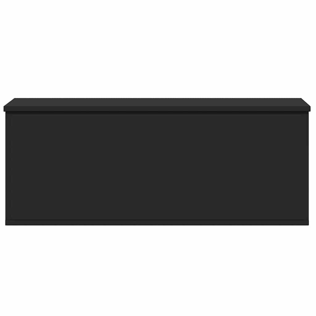 Storage Box Black 90x35x35 cm Engineered Wood
