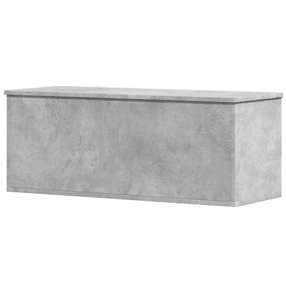 Storage Box Concrete Grey 90x35x35 cm Engineered Wood