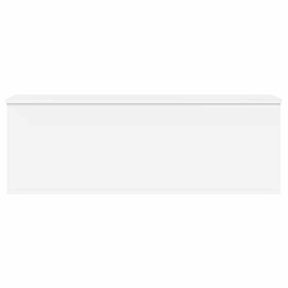 Storage Box White 102x35x35 cm Engineered Wood