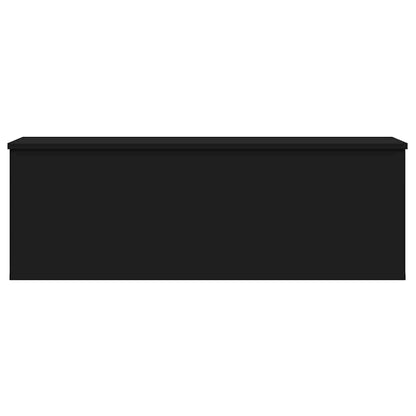 Storage Box Black 102x35x35 cm Engineered Wood