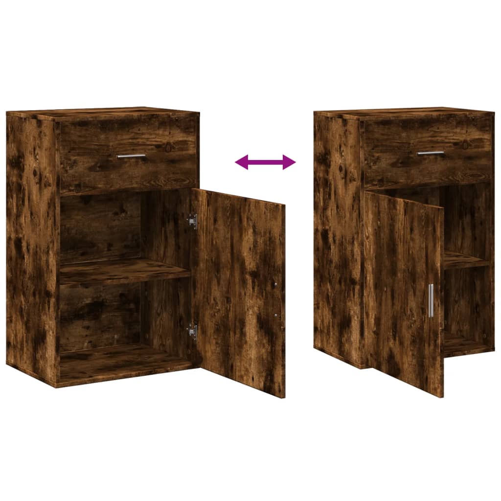 Storage Cabinet Smoked Oak 56.5x39x90 cm Engineered Wood