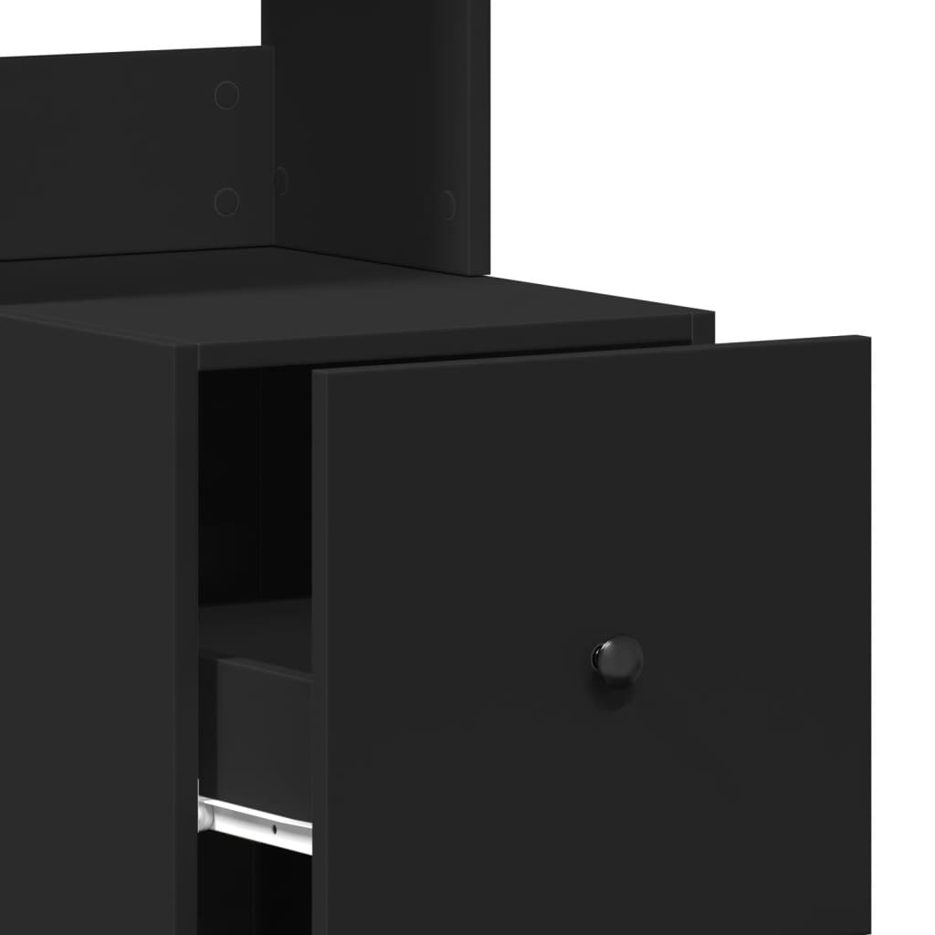 Kitchen Cabinet Black 35x50x180 cm Engineered Wood